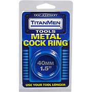 TitanMen Metal Cock Ring Blue 45mm - 