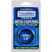 TitanMen Metal Cock Ring Extra Thick  Black 40mm - 