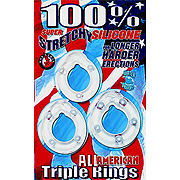 All American Triple Rings Clear - 