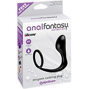 Anal Fantasy Collection Ass-Gasm Cockring Plug Black  - 