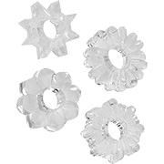 Basic Essentials Set of 4 Rings Clear - 