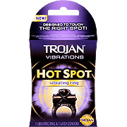 Trojan Hot Spot Vibrating Ring w/Condom - 
