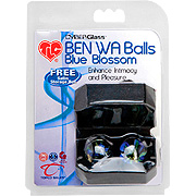Cybe Glass Ben Wa Balls-Blue Blossom - 
