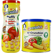 Gerber Graduates Lil Crunchies Veggie Dip + Puffs Strawberry Apple - 