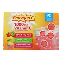 Emergen-C 1000mg Vitamin C Strawberry Kiwi, Lemon Lime & Pink Lemonade - 