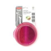 Divided Feeding Dish with Removable Ring Pink - 