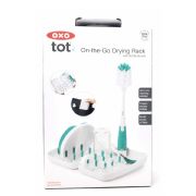 On-The-Go Drying Rack & Bottle Brush with Bristled Cleaner  Teal - 