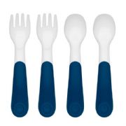 Plastic Fork & Spoon Multipack  Navy - 