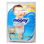 Moony Pull-Ups Diaper Regular Type Pants, Size M, 58 pcs for 6-12 kg Baby Boy