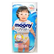 Moony Pull-Up Diaper Regular Type Pants, Size XL, 38 pcs for 12-22 kg Baby Girl