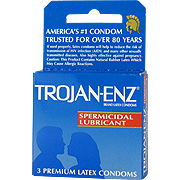 Trojan ENZ Spermicidal Condoms - 