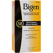 Bigen Permanent Powder Hair Color, #58 Black Brown - 