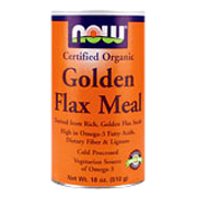 Organic Golden Flax Meal Fiber Can - 