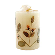 Flower Candle Vanilla Cylindrical - 