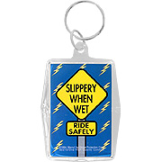 Keyper Keychains Condom 'Slippery when wet, ride safely' - 