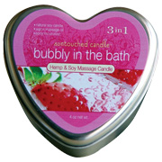 Bubbly In The Bath Heart Candle - 