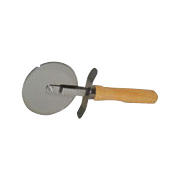 Stainless Steel & Wood Pizza Cutter -