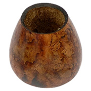 Mate Gourd Fired Decorated with Burned Design - 