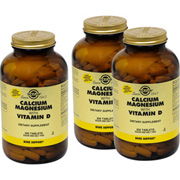 3 Bottles of Calcium Magnesium with Vitamin D - 