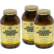 3 Bottles of Calcium Magnesium Citrate - 