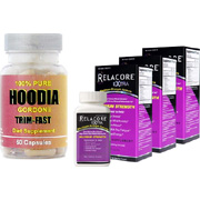 Buy 3 Relacore Extra & Get 1 FREE Hoodia Trim Fast - 