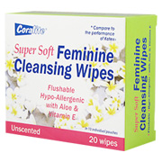 Super Soft Feminine Cleansing Wipes Unscented - 