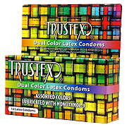 Trustex Dual Color Latex Condoms - 