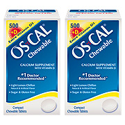OsCal 500 + D Light Lemon Chiffron Chewable -