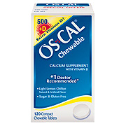 OsCal 500 + D Light Lemon Chiffron Chewable - 