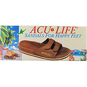 Brown with Velcro M10 with 11 Massage Sandals - 