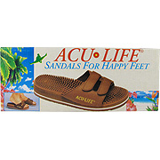 Brown with Velcro M12 with 13 Massage Sandals - 