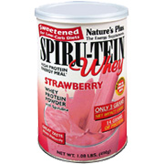 Strawberry SPIRU-TEIN WHEY Shake Sweetened for Low Carb Diets - 