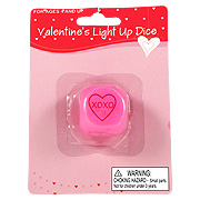 Pink Valentine's Light Up Dice - 