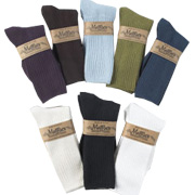 Black Size 9-11 Socks Organic Cotton Crew Singles - 