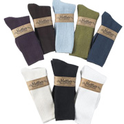 Denim Blue Size 9-11 Socks Organic Cotton Crew Singles - 