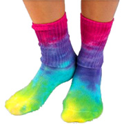 Maggie's Functional Tie Dye Size 10-13 Organics Socks Organic Cotton Crew Singles - 