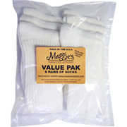 Socks Black Crew Value 6-Packs Size 9-11 - 
