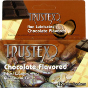 Trustex Non Lubricated Chocolate Flavored Condom - 