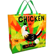 Shoppers Chicken Or The Egg Reusable Tote Bags 16'' x 15'' - 