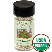 Organic White Peppercorns Jar - 
