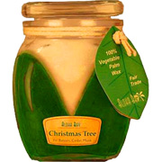 Christmas Tree Square Glass Top Jar - 