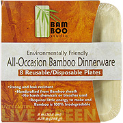 Bamboo Square Plate 8 inch - 