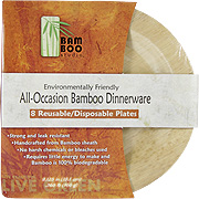 Bamboo Round Plate 9 inch - 