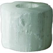 Selenite Smooth Candle Holder - 