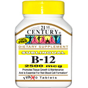 Vitamin B-12 2500mcg Sublingual - 