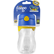 Foogo Plastic Straw Bottle Blue - 