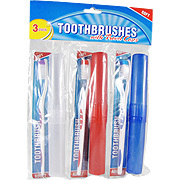Soft Toothbrushes with Travel Cases - 
