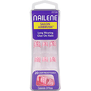 Salon Airbrush Chip Proof Nails Pink & White Dots - 