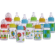 4oz. Clear Printed Round Bottles - 