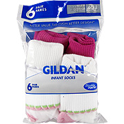 Infant Socks Size 1 to 4 White/Purple - 